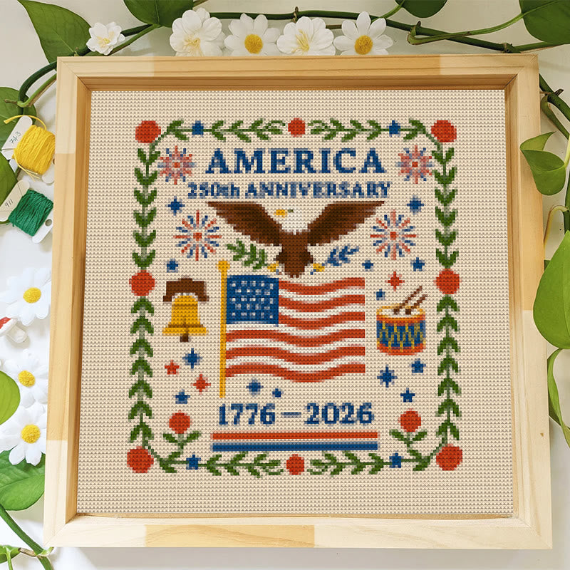 Cross Stitch Kit - America 250th Anniversary |  Unique Handmade Gifts | Memorial Stitch Handicraft  - image 7