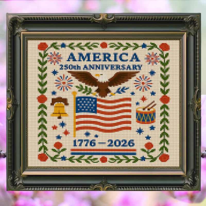 Cross Stitch Kit - America 250th Anniversary |  Unique Handmade Gifts | Memorial Stitch Handicraft  - image 5
