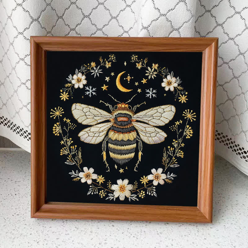 Rubbyoo Embroidery Kit- Magical Bee 2 - 15*15cm - Embroidery Kit Plus An Extra Frame - image 9