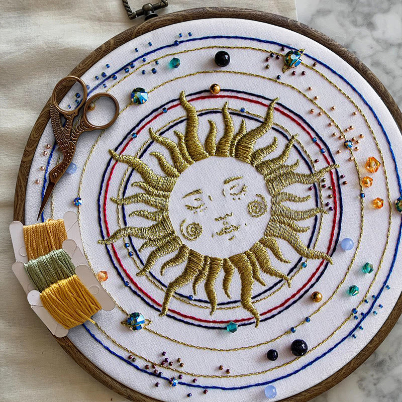 Rubbyoo Bead Embroidery Kit - Sun Galaxy | Universe Handmade Artwork | Diy Home Decor - image 3