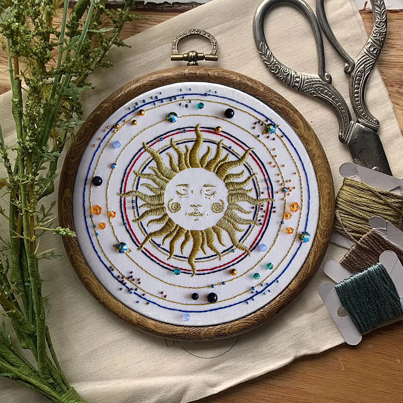 Rubbyoo Bead Embroidery Kit - Sun Galaxy | Universe Handmade Artwork | Diy Home Decor - image 1