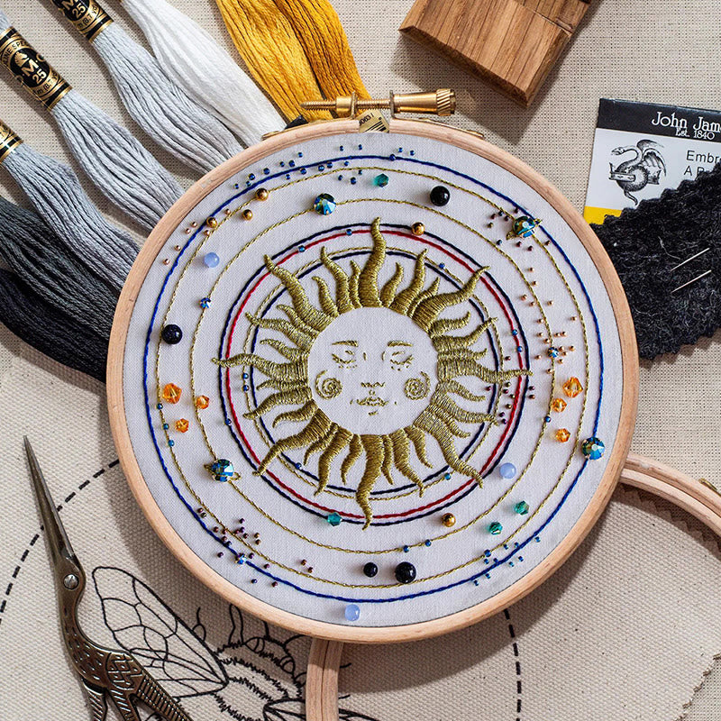 Rubbyoo Bead Embroidery Kit - Sun Galaxy | Universe Handmade Artwork | Diy Home Decor - image 2