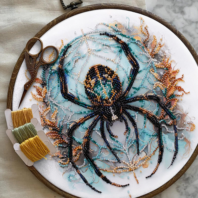 Rubbyoo Bead Embroidery Kit - Spooky Spider | Unique Halloween Handicraft | Diy Holiday Decor - image 2