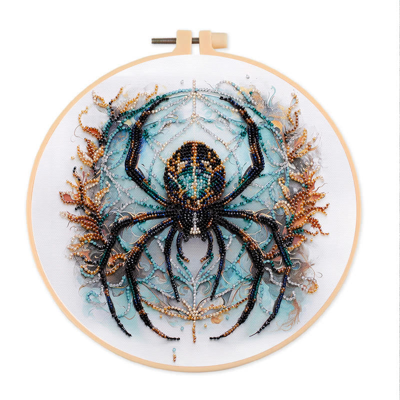Rubbyoo Bead Embroidery Kit - Spooky Spider | Unique Halloween Handicraft | Diy Holiday Decor - 20*20cm - image 0