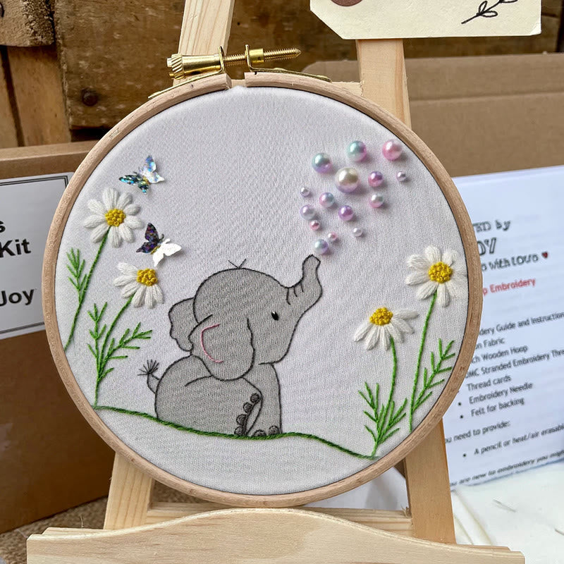 Rubbyoo Bead Embroidery Kit - Baby Elephant | Diy Animal Craft | Perfect Art For Home Decor  - image 5