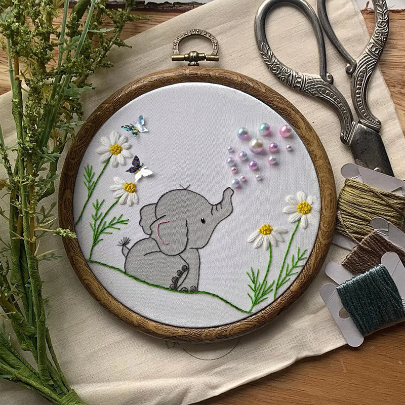 Rubbyoo Bead Embroidery Kit - Baby Elephant | Diy Animal Craft | Perfect Art For Home Decor  - image 7