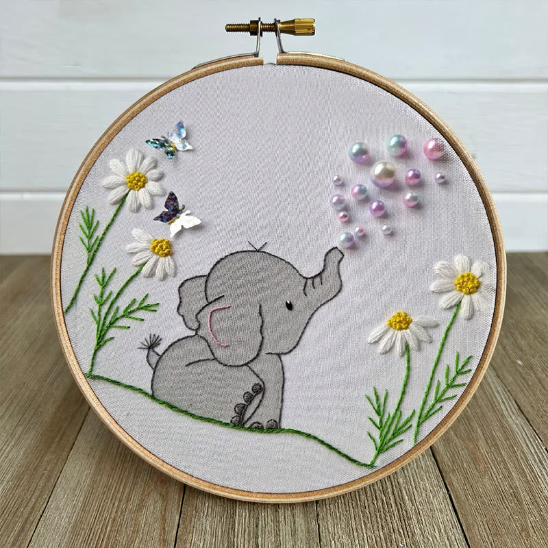 Rubbyoo Bead Embroidery Kit - Baby Elephant | Diy Animal Craft | Perfect Art For Home Decor  - image 4