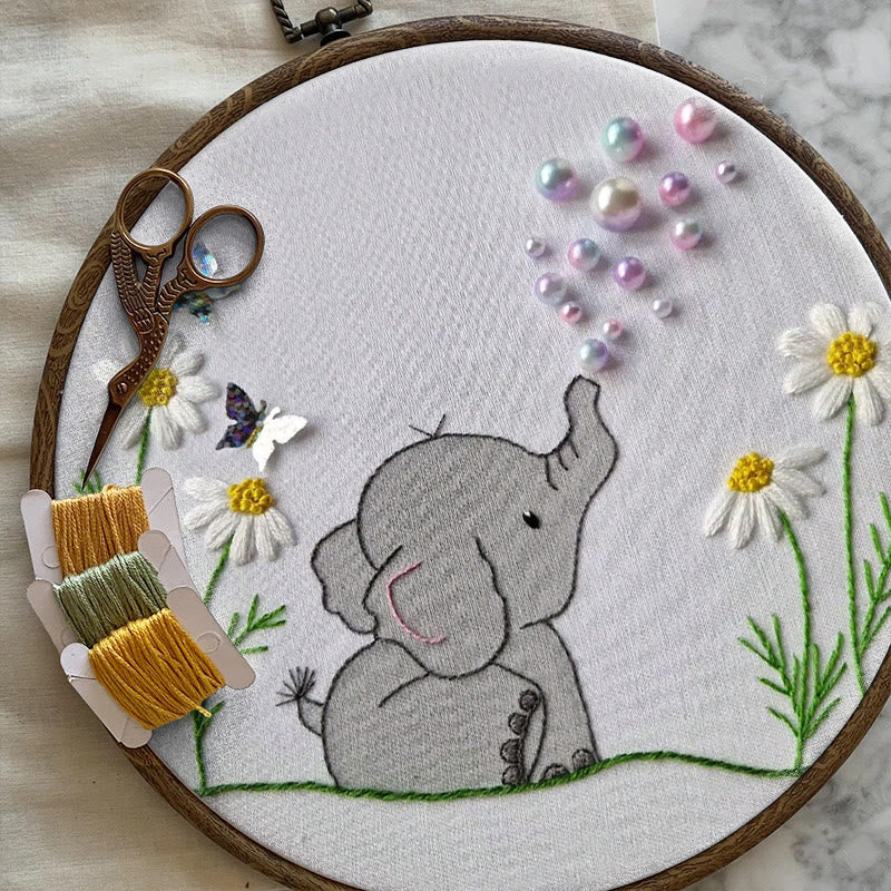 Rubbyoo Bead Embroidery Kit - Baby Elephant | Diy Animal Craft | Perfect Art For Home Decor  - image 6