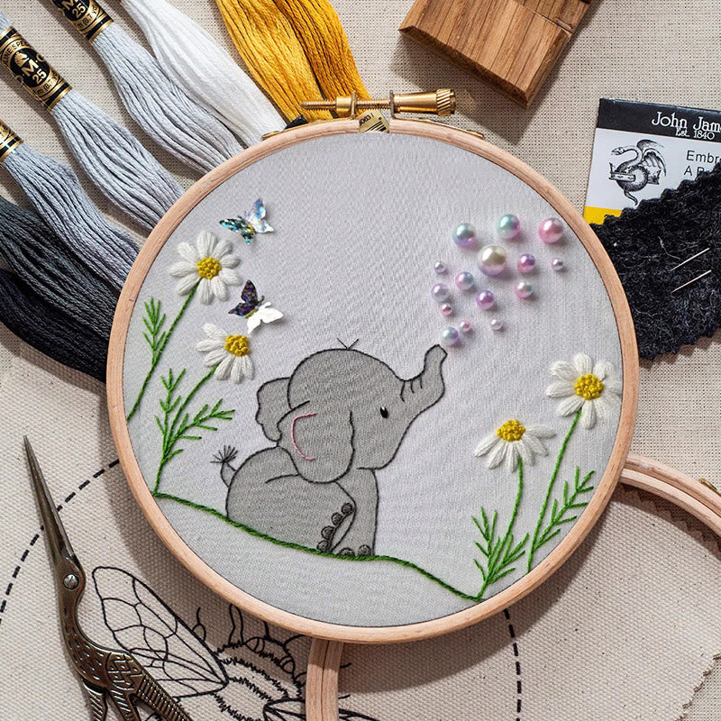 Rubbyoo Bead Embroidery Kit - Baby Elephant | Diy Animal Craft | Perfect Art For Home Decor  - image 8
