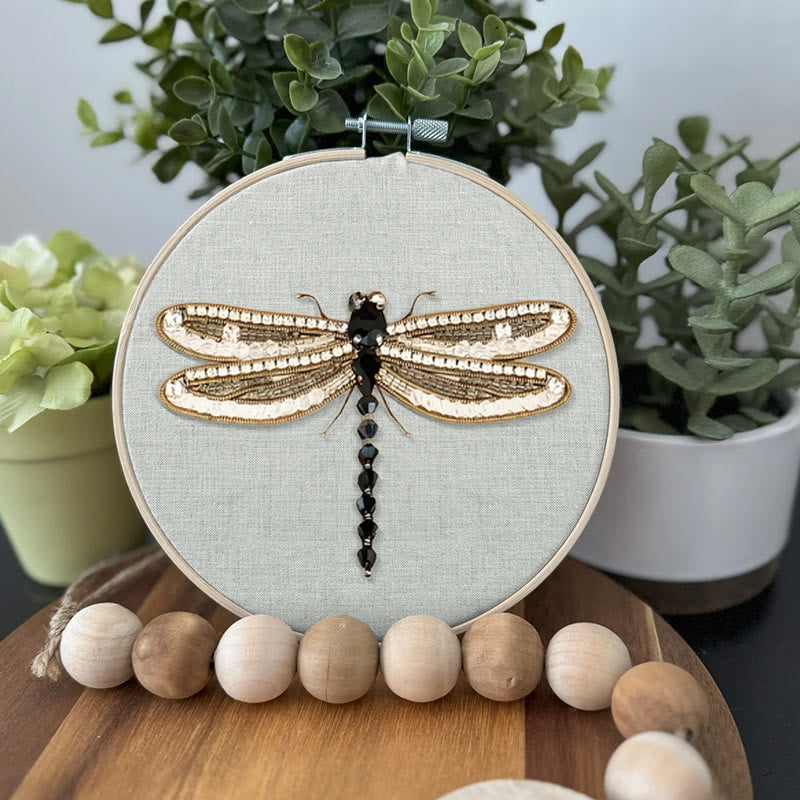 Rubbyoo Bead Embroidery Kit - Dragonfly | Handmade Insect Craft | Easy Bead Needlework - image 2