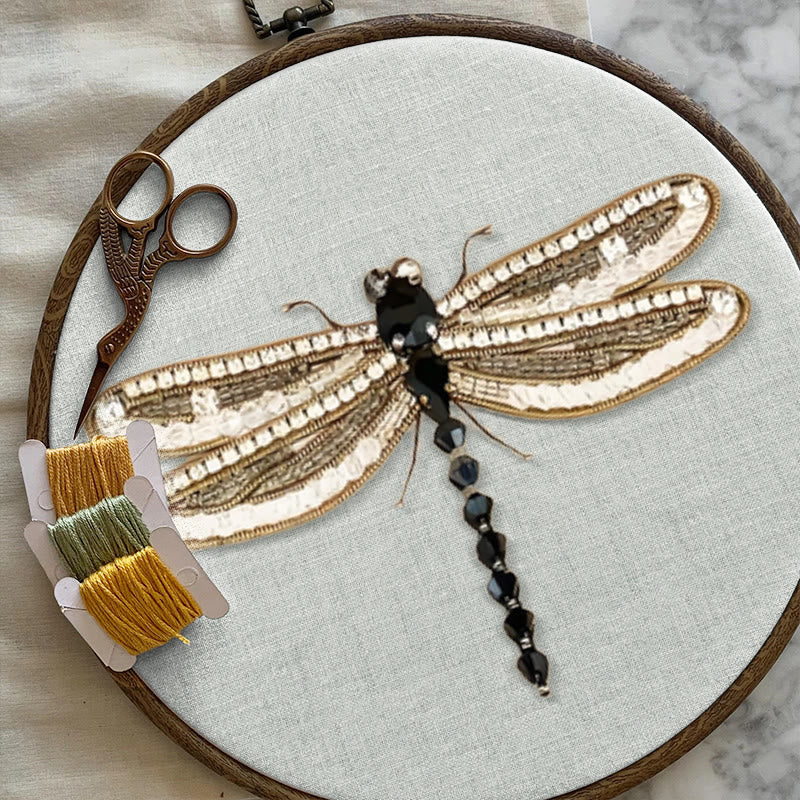 Rubbyoo Bead Embroidery Kit - Dragonfly | Handmade Insect Craft | Easy Bead Needlework - image 3