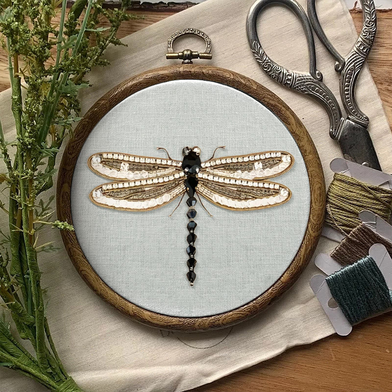 Rubbyoo Bead Embroidery Kit - Dragonfly | Handmade Insect Craft | Easy Bead Needlework - image 1