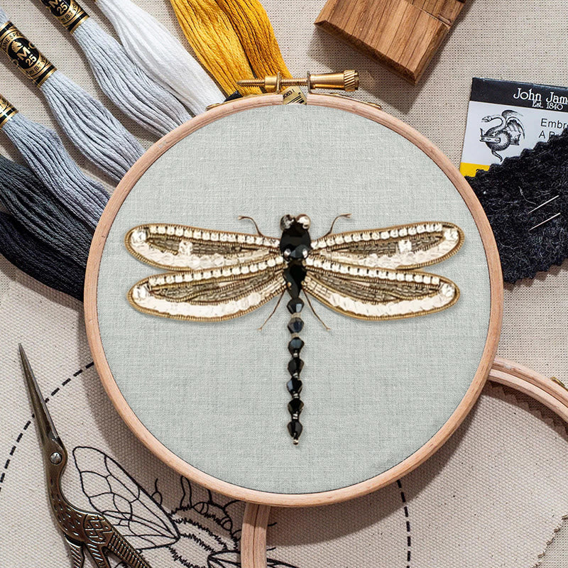 Rubbyoo Bead Embroidery Kit - Dragonfly | Handmade Insect Craft | Easy Bead Needlework - image 4