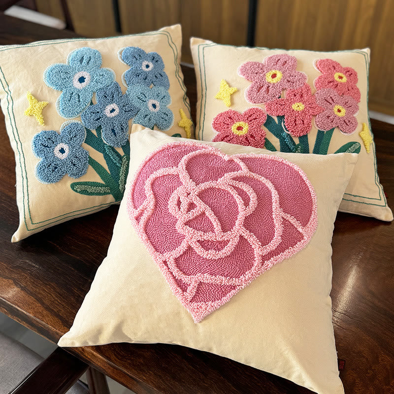Punch Needle Pillow Kits - Diy Floral Craft | Unique Home Decoration | Perfect Gifts For Housewarming  - image 0