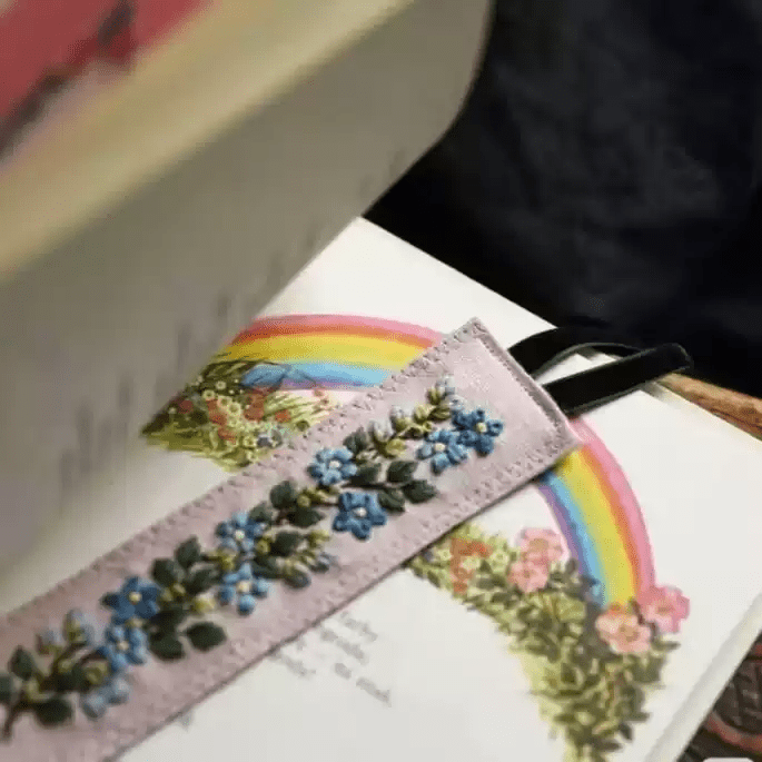 Embroidery Floral Bookmark Kit | Perfect Gifts For Book Lovers | Diy Handmade Artwork - image 2