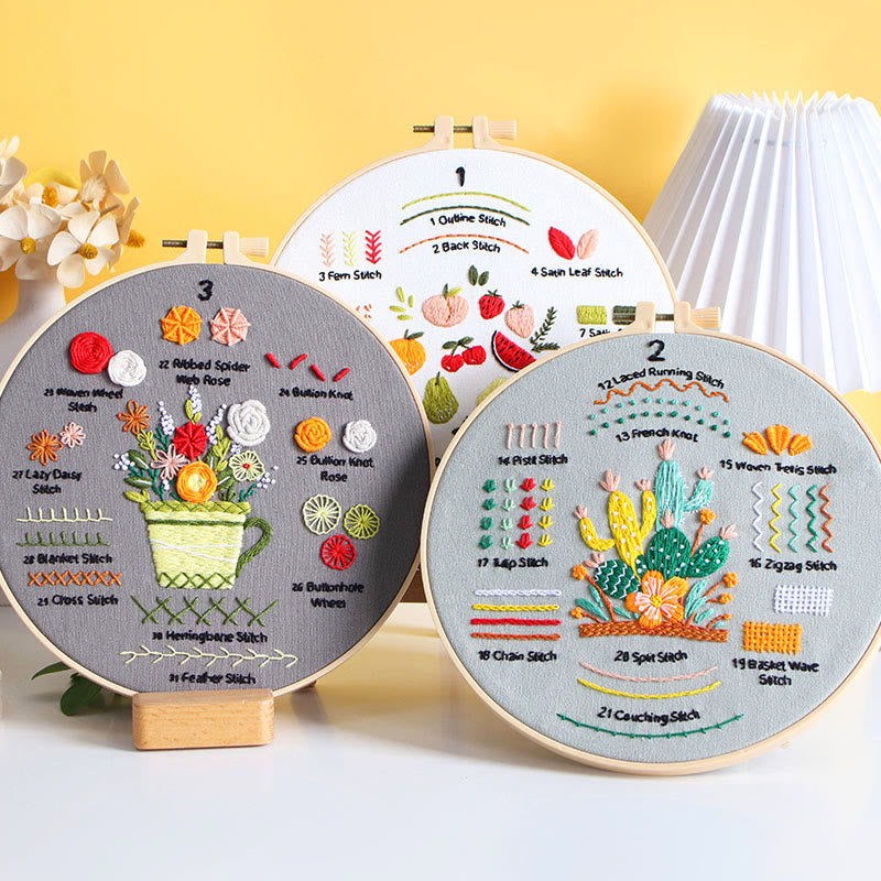 Rubbyoo 4-piece Embroidery Starter Kit - Various Stitch Pattern | Beginner Handmade Craft | Nice For Handmade Enthusiasts - image 2