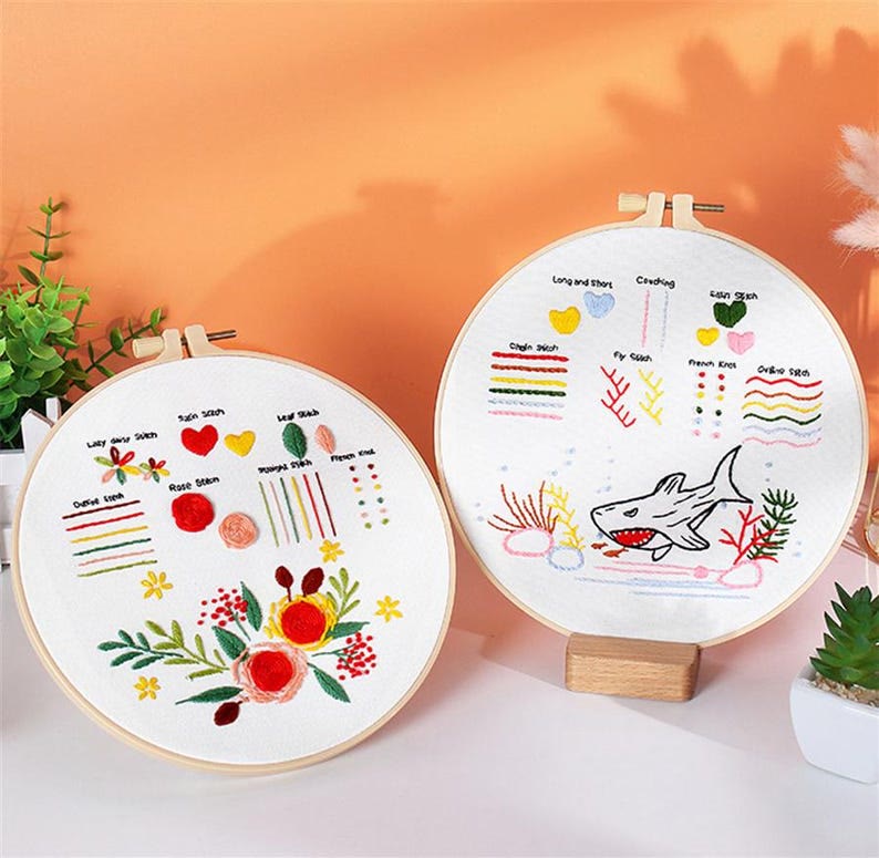 Rubbyoo 3-piece Embroidery Starter Kit - Adorable Animal Pattern | Beginner Stitch Craft | Gifts For Needlework Starter - image 1