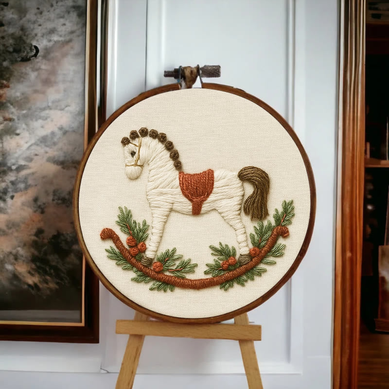 Rubbyoo Embroidery Kit - Rocking Horse | Perfect Home Decor | Nice Handmade Gift - image 5