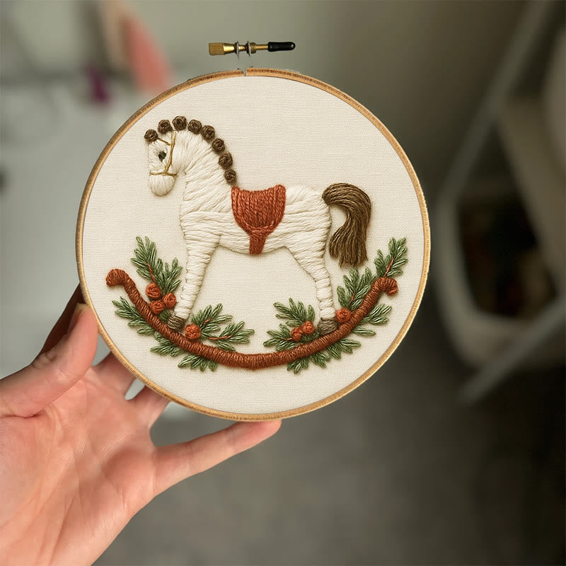 Rubbyoo Embroidery Kit - Rocking Horse | Perfect Home Decor | Nice Handmade Gift - image 7