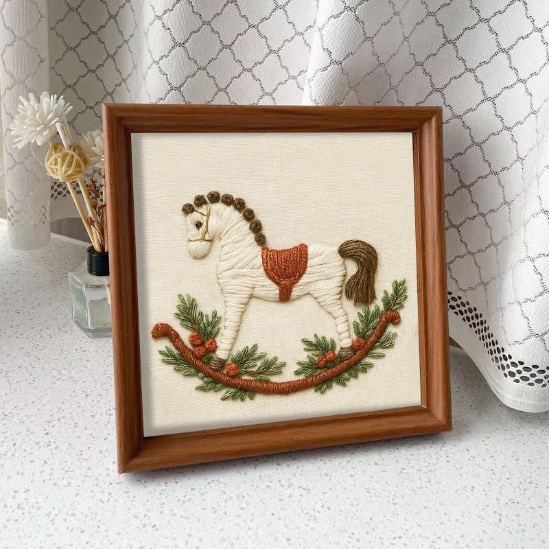 Rubbyoo Embroidery Kit - Rocking Horse | Perfect Home Decor | Nice Handmade Gift - Embroidery Kit Plus An Extra Frame - image 8