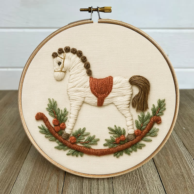Rubbyoo Embroidery Kit - Rocking Horse | Perfect Home Decor | Nice Handmade Gift - image 3