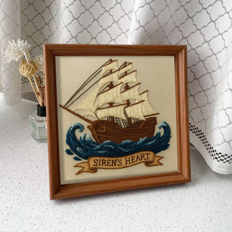 Rubbyoo Embroidery Kit -  Pirate Ship | Diy  Needle Craft | Wall Decoration Artwork  - Embroidery Kit Plus An Extra Frame - image 8