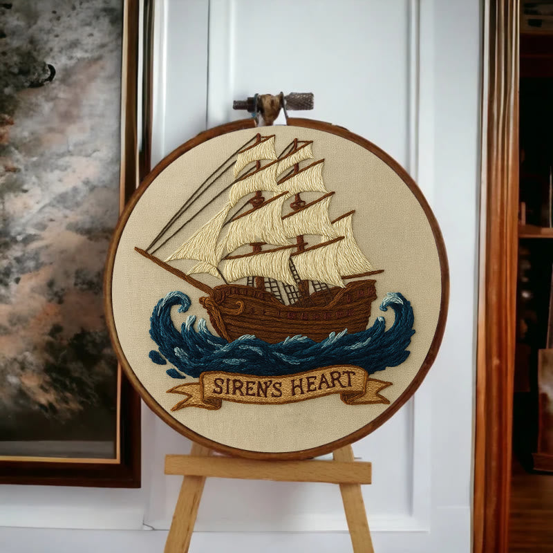 Rubbyoo Embroidery Kit -  Pirate Ship | Diy  Needle Craft | Wall Decoration Artwork  - image 3