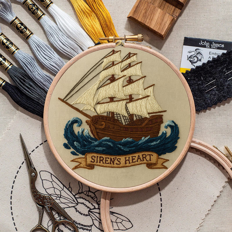 Rubbyoo Embroidery Kit -  Pirate Ship | Diy  Needle Craft | Wall Decoration Artwork  - image 2
