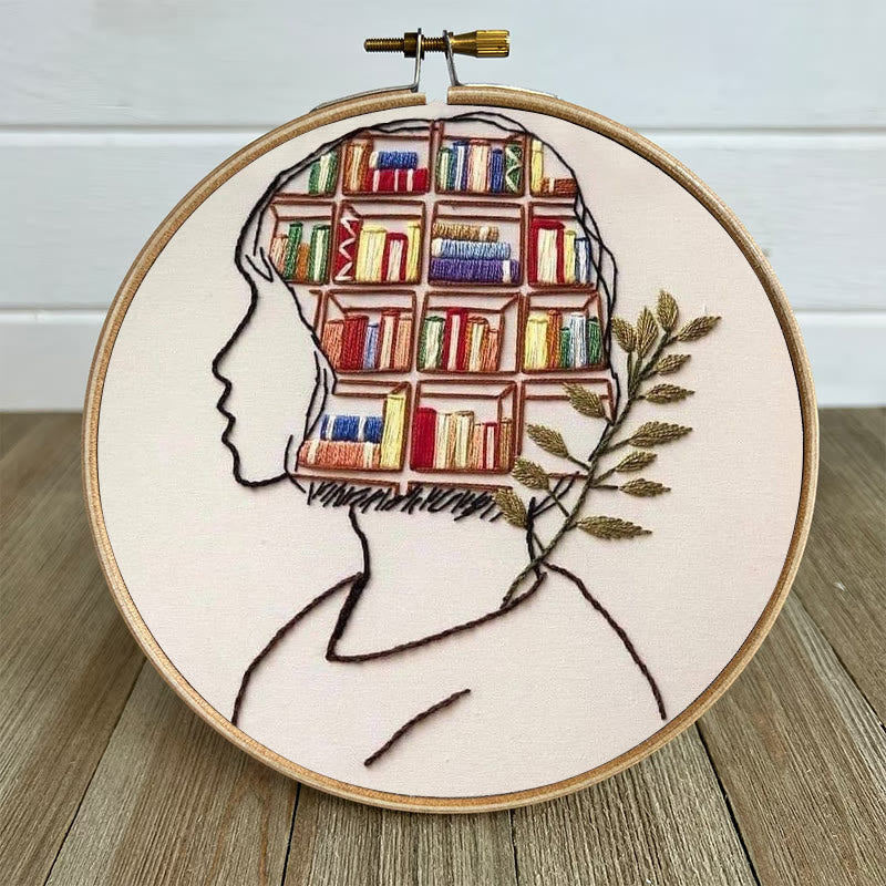 Rubbyoo Embroidery Kit - Book In Mind | Perfect Gifts For Book Lovers | Diy Bookshelf Ornament - image 4