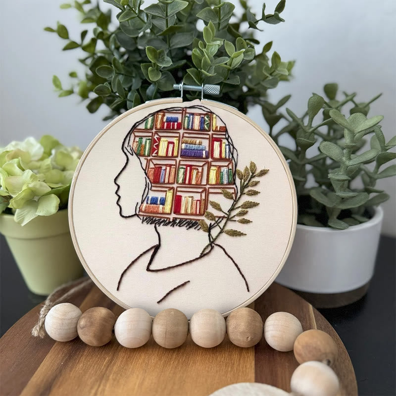 Rubbyoo Embroidery Kit - Book In Mind | Perfect Gifts For Book Lovers | Diy Bookshelf Ornament - image 3