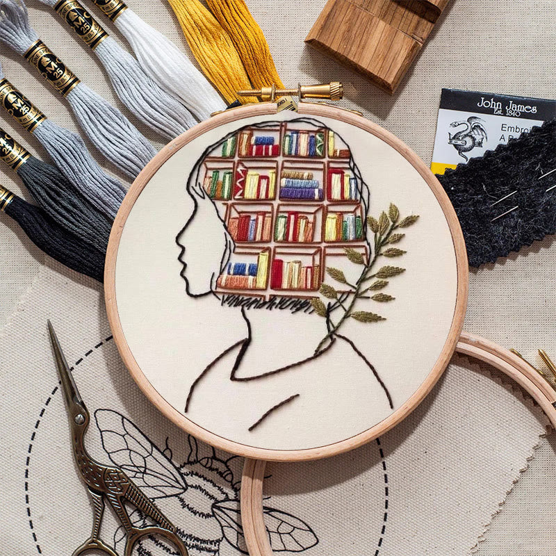 Rubbyoo Embroidery Kit - Book In Mind | Perfect Gifts For Book Lovers | Diy Bookshelf Ornament - image 8
