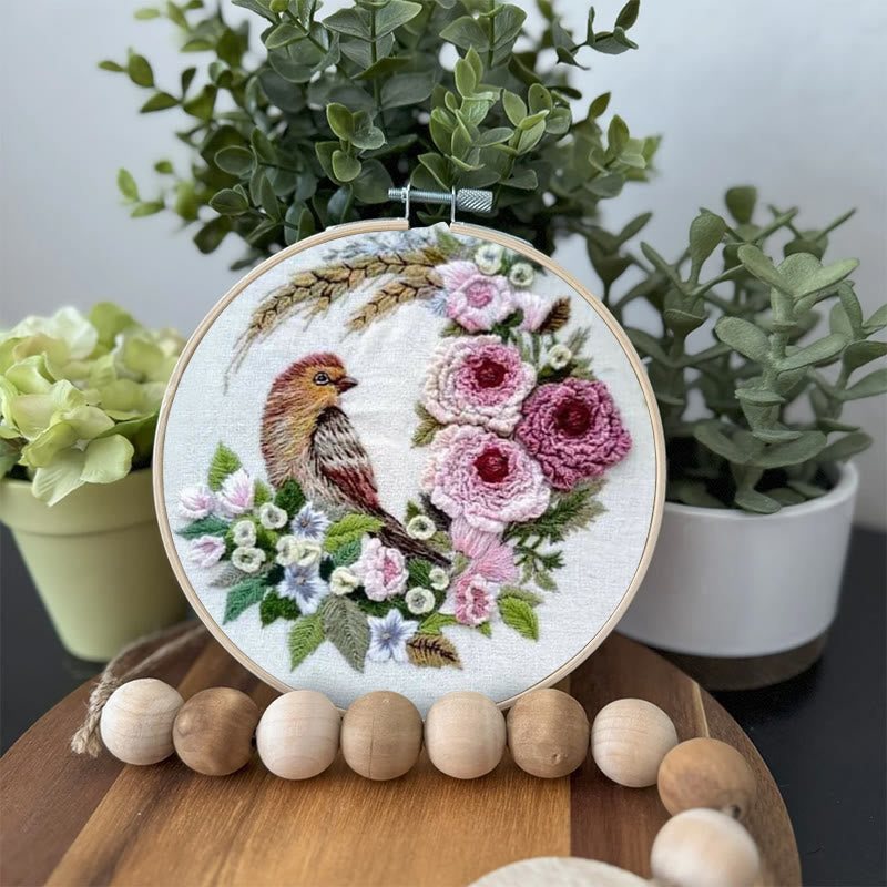 Rubbyoo Embroidery Kit - Stunning Birds With Flowers | Floral Needle Handicraft | Unique Gifts For Room Decor - image 6