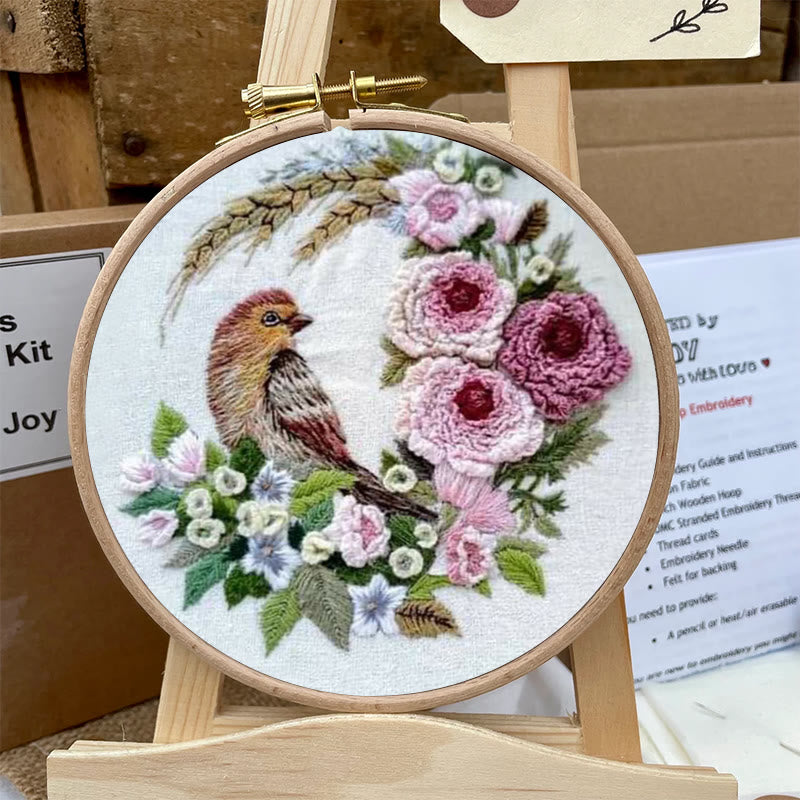 Rubbyoo Embroidery Kit - Stunning Birds With Flowers | Floral Needle Handicraft | Unique Gifts For Room Decor - image 7