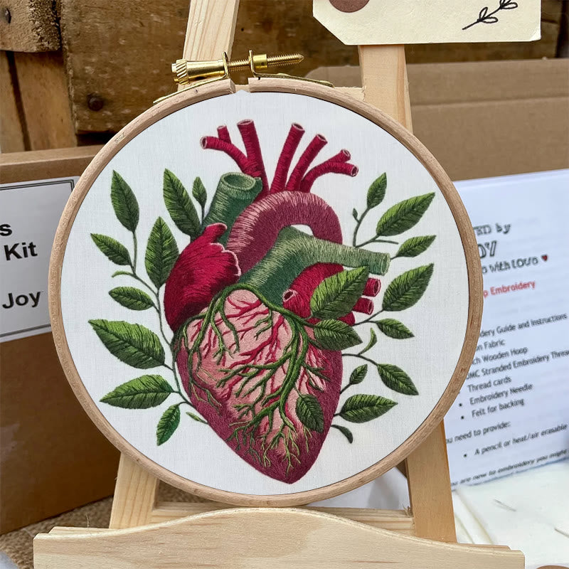 Rubbyoo Embroidery Kit - Botanical Heart | Fantastic Handmade Artwork | Diy Decorative Craft - image 8