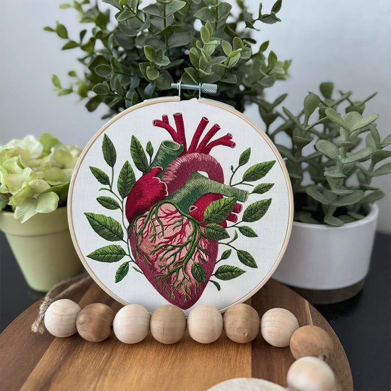Rubbyoo Embroidery Kit - Botanical Heart | Fantastic Handmade Artwork | Diy Decorative Craft - image 6