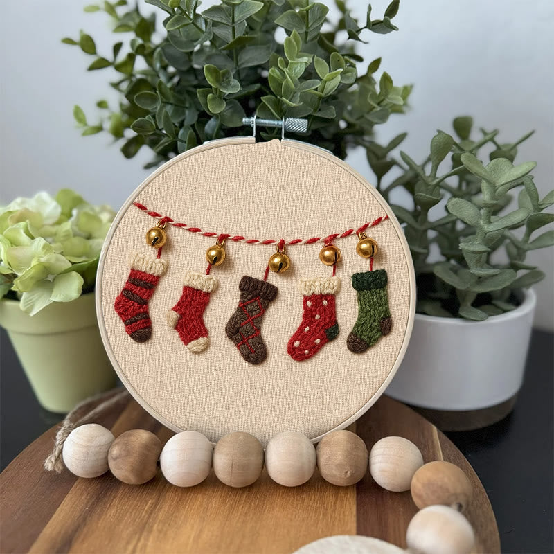 Rubbyoo Embroidery Kit - Christmas Socks | Holiday Decorative Craft | Diy Handmade Needlework - image 2