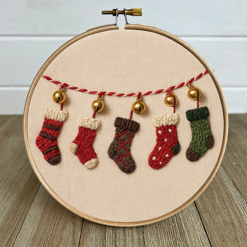 Rubbyoo Embroidery Kit - Christmas Socks | Holiday Decorative Craft | Diy Handmade Needlework - image 3