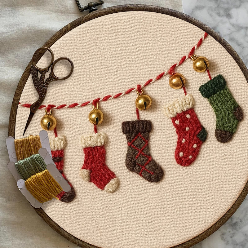 Rubbyoo Embroidery Kit - Christmas Socks | Holiday Decorative Craft | Diy Handmade Needlework - image 5