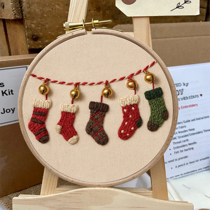 Rubbyoo Embroidery Kit - Christmas Socks | Holiday Decorative Craft | Diy Handmade Needlework - image 4