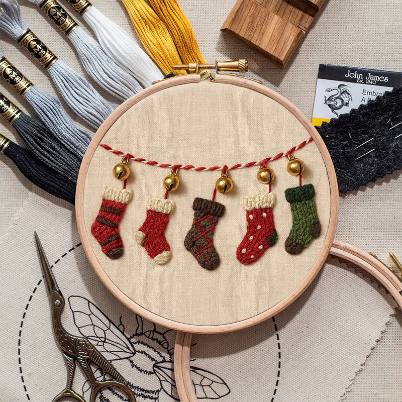 Rubbyoo Embroidery Kit - Christmas Socks | Holiday Decorative Craft | Diy Handmade Needlework - image 7
