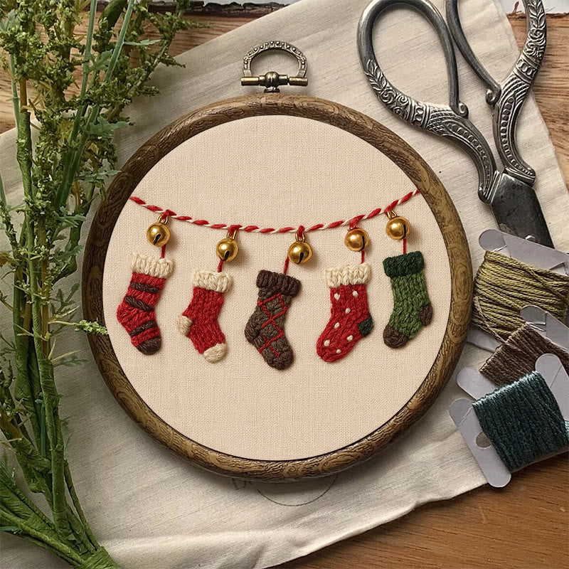 Rubbyoo Embroidery Kit - Christmas Socks | Holiday Decorative Craft | Diy Handmade Needlework - image 6