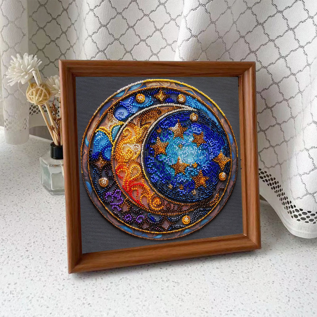 Rubbyoo Bead Embroidery Kit - Moom And Star | Diy Celestial Craft | Unique Celestial Art - image 9