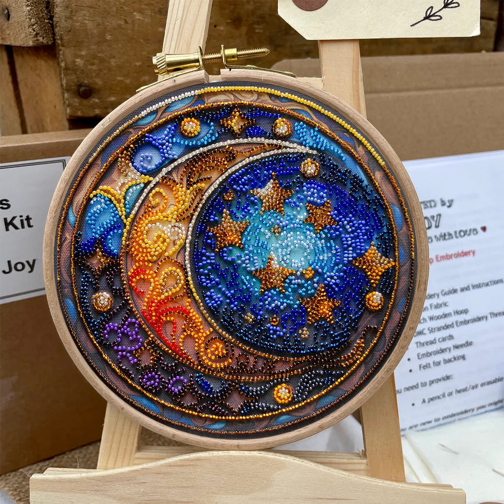 Rubbyoo Bead Embroidery Kit - Moom And Star | Diy Celestial Craft | Unique Celestial Art - image 8