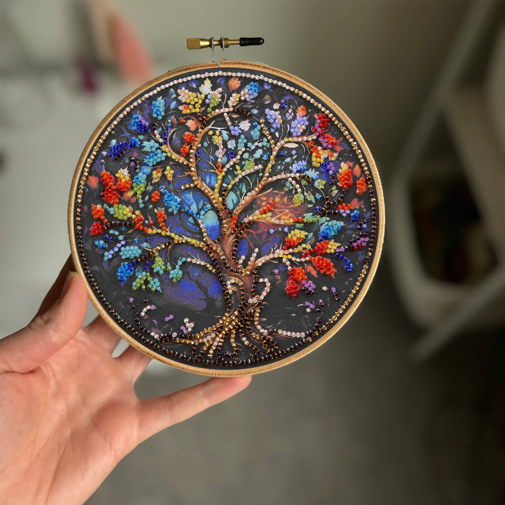 Rubbyoo Bead Embroidery Kit - Tree Of Life | Fantastic Needle Artwork | Craft For Home Adornment - image 8
