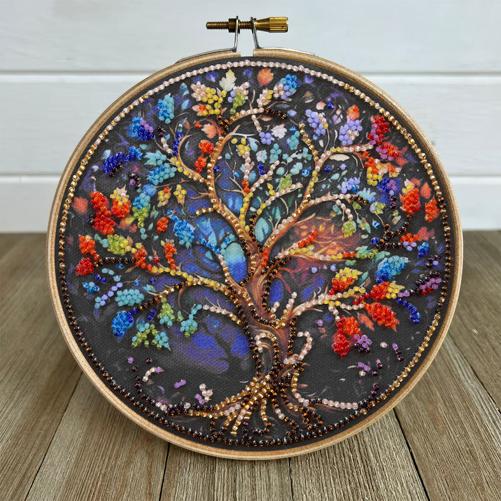 Rubbyoo Bead Embroidery Kit - Tree Of Life | Fantastic Needle Artwork | Craft For Home Adornment - image 4
