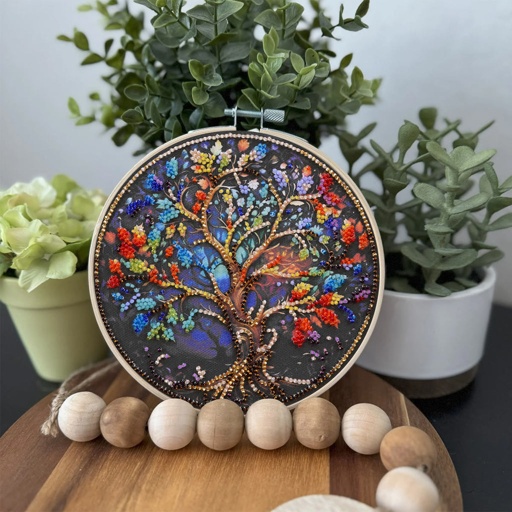 Rubbyoo Bead Embroidery Kit - Tree Of Life | Fantastic Needle Artwork | Craft For Home Adornment - image 3