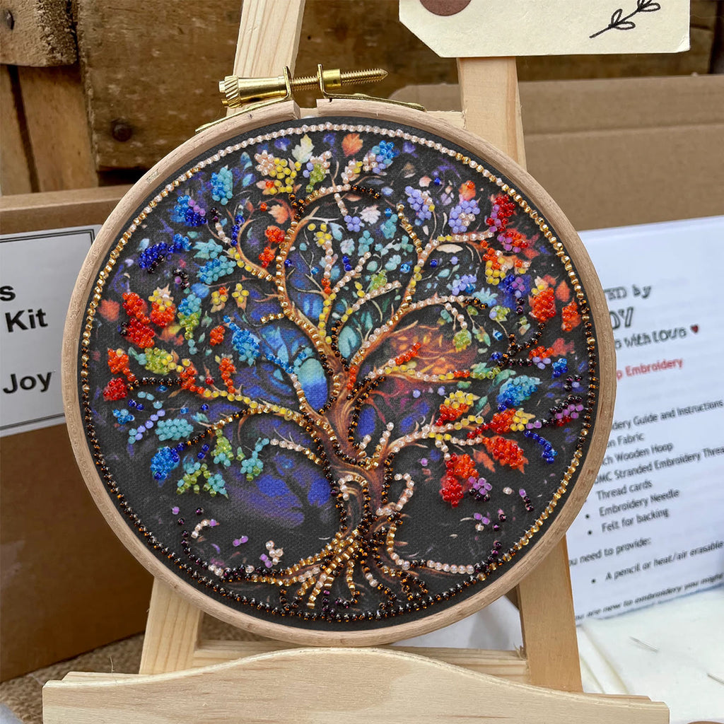 Rubbyoo Bead Embroidery Kit - Tree Of Life | Fantastic Needle Artwork | Craft For Home Adornment - image 5