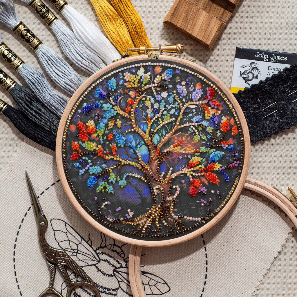 Rubbyoo Bead Embroidery Kit - Tree Of Life | Fantastic Needle Artwork | Craft For Home Adornment - image 7