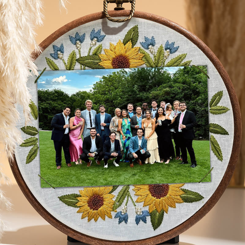 Rubbyoo Embroidery Photo Frame Kit - Sunflower Memory | Photo Collection Artwork | Perfect Gifts For Friends - image 4