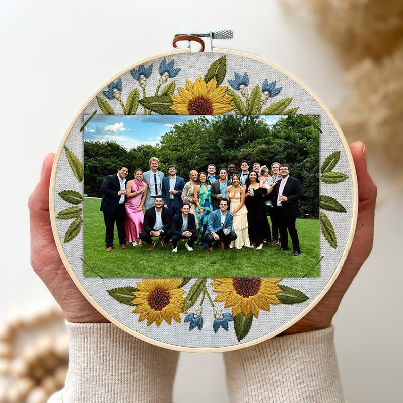 Rubbyoo Embroidery Photo Frame Kit - Sunflower Memory | Photo Collection Artwork | Perfect Gifts For Friends - image 3